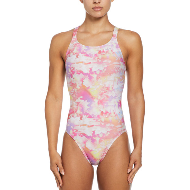 Nike Hydrastrong Multi Print Fastback One Piece (Warm Multi