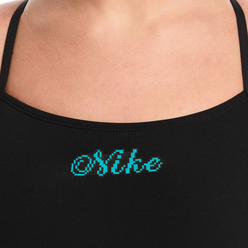 Nike - Logo Graphic Women's Adjustable Crossback One Piece (Jet Black)
