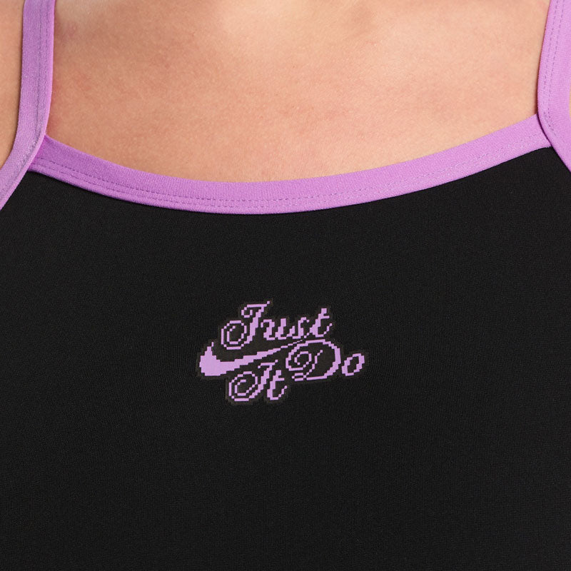 Nike - Logo Graphic Women's Racerback Low Leg One Piece (Jet Black)