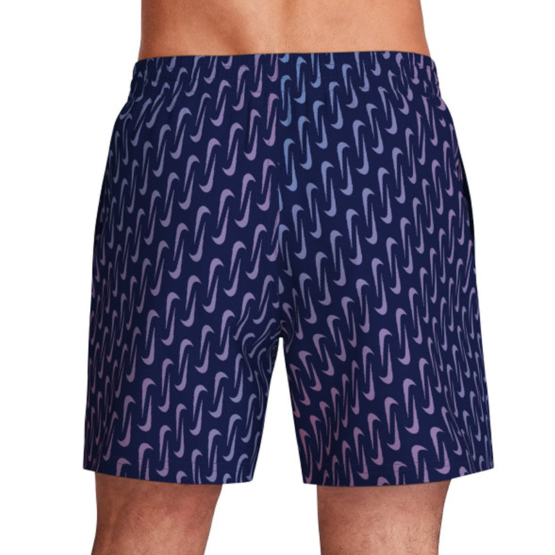 Nike - Swim Breaker Swoosh Link Men's 5" Brief-Lined Volley Short (Midnight Navy)