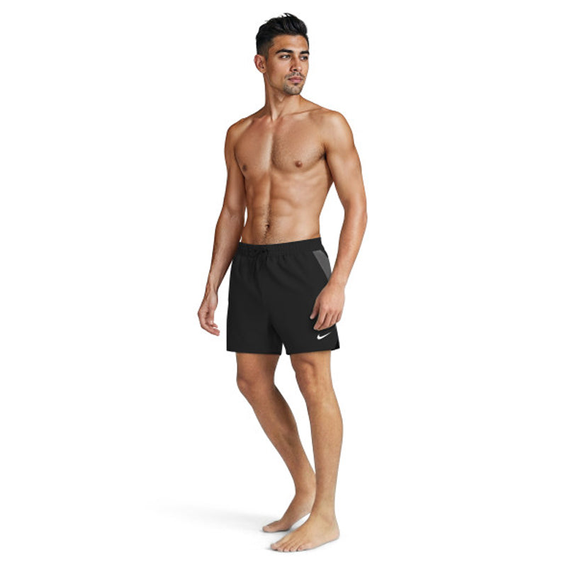 Nike - Swim Contend Solid Essential Men's 5" Brief-Lined Volley Short (Black)