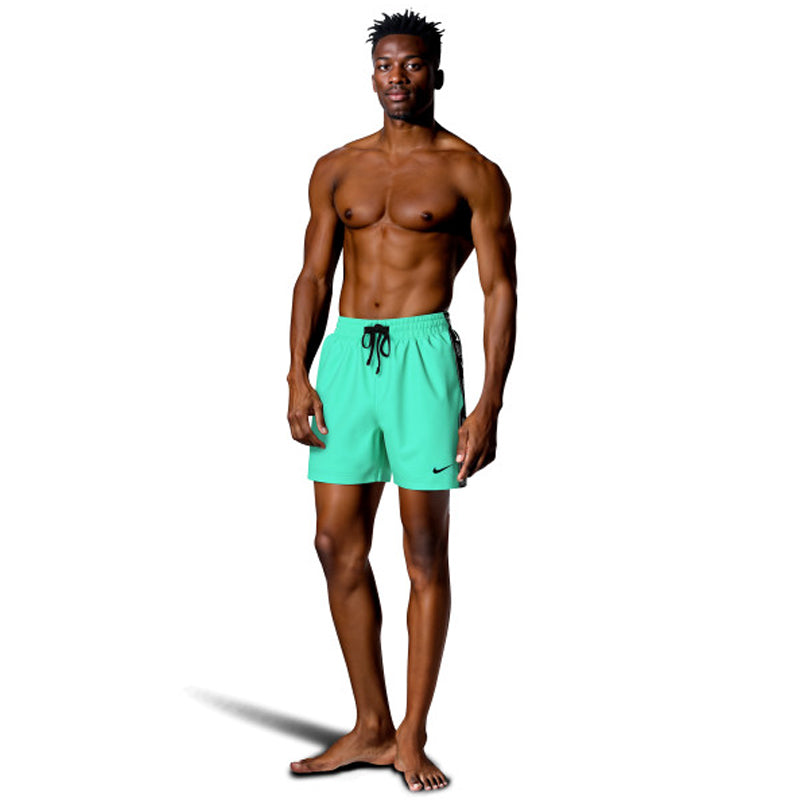 Nike - Swim Logo Tape Men's 5" Volley Short (Bleached Turq)