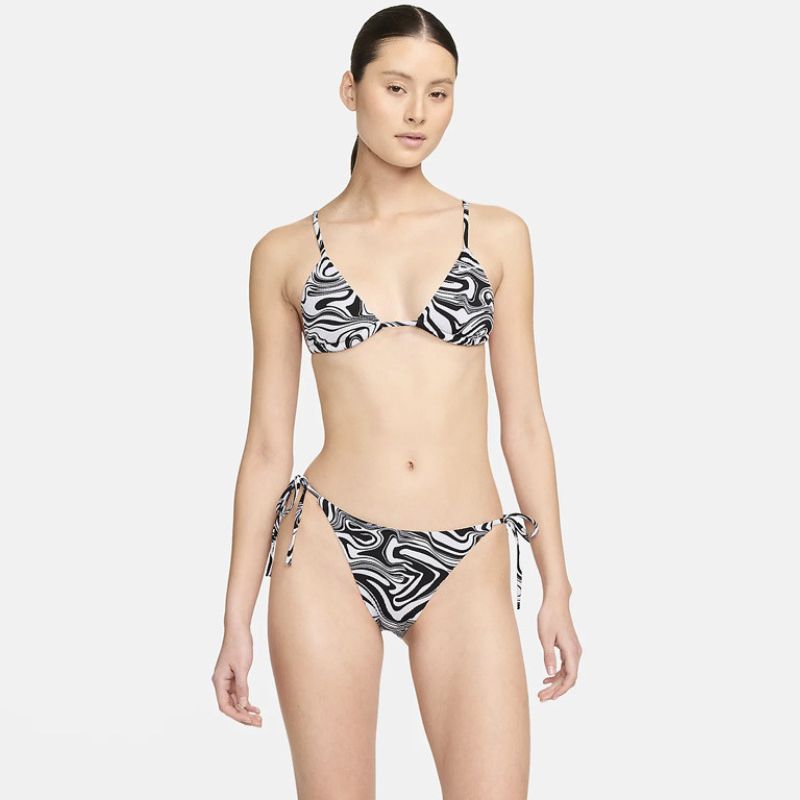 Nike - Swim Swirl Women's Strappy Bikini Bottom (Black)