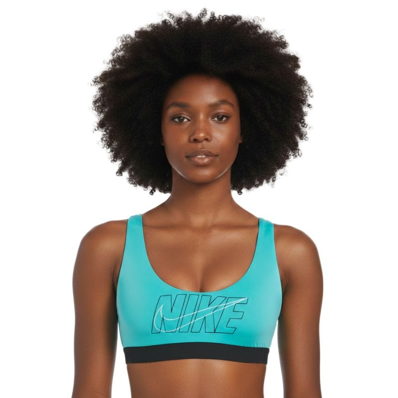Nike - Women's Multi Logo Scoop Neck Bikini Top (Washed Teal)