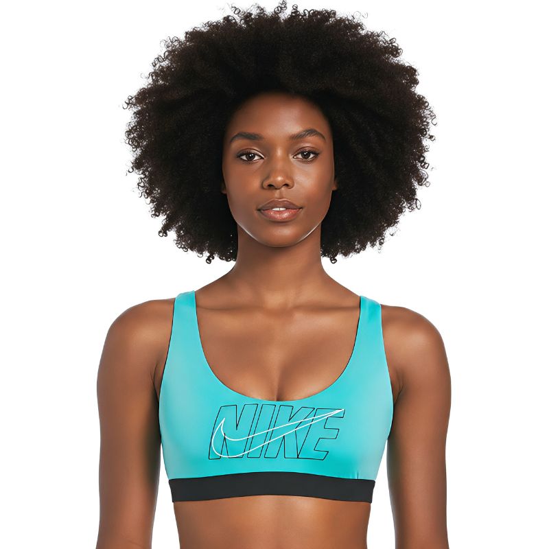 Nike - Women's Multi Logo Scoop Neck Bikini Top (Washed Teal)