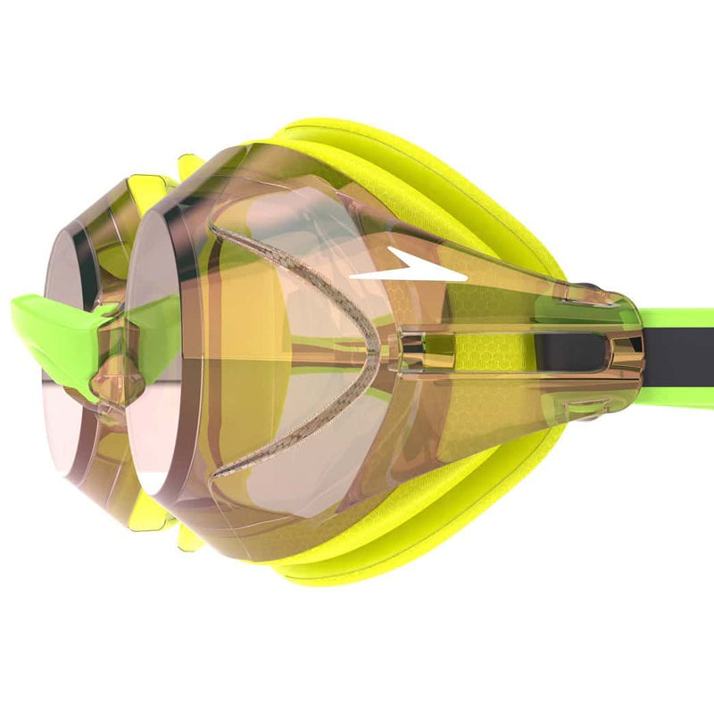 Speedo - Adults Vanquisher 3.0 Mirrored Goggle - Yellow/Grey/Ablaze