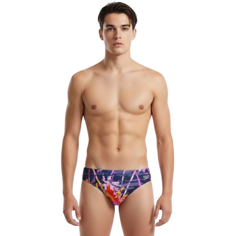 Speedo - Boys' Club Training 6.5cm Printed Brief - Black/Pink