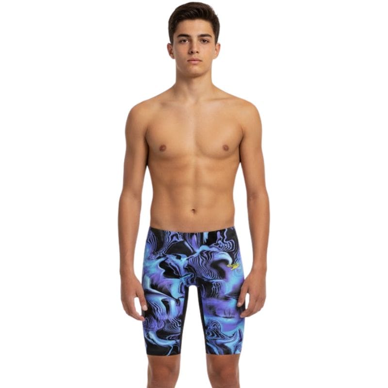Speedo - Boys' Fastskin Endurance+ Max High Waisted Jammer - Lucent Glow/Black