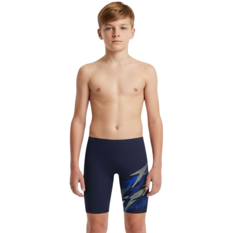 Speedo - Boys' Medley Logo Jammer - Peacoat/Deep Sapphire
