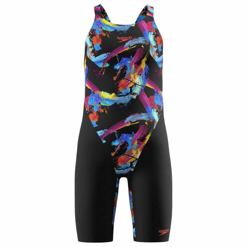 Speedo - Girls' Fastskin Endurance+ Max Openback Kneeskin - Colour Shock/Black Ml