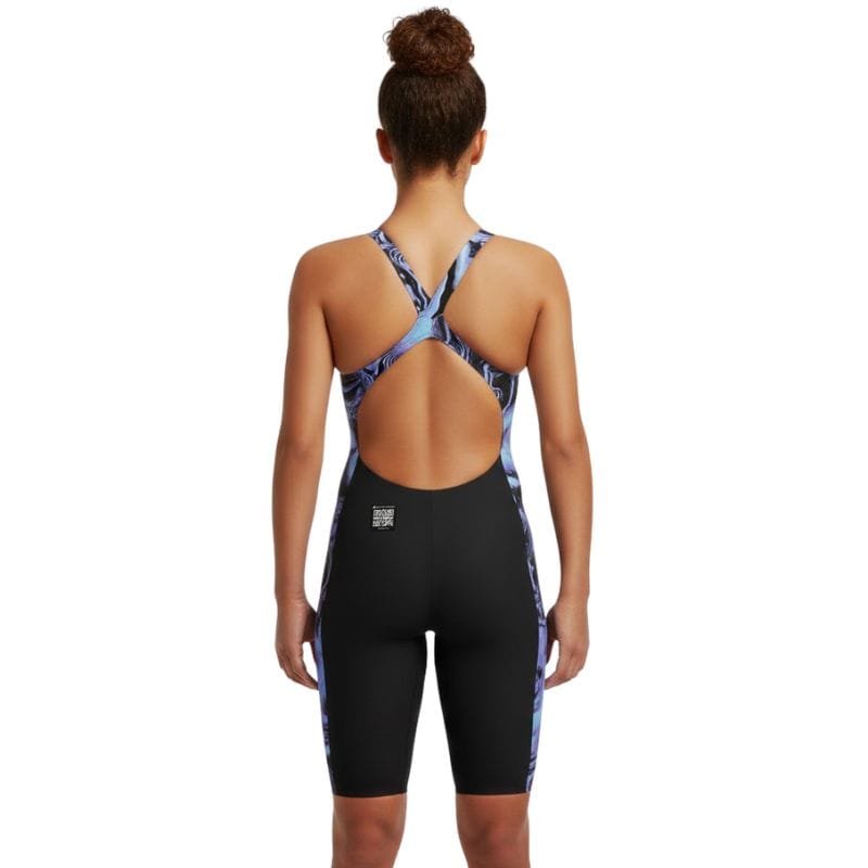 Speedo - Girls' Fastskin Endurance+ Max Openback Kneeskin - Lucent Glow/Black