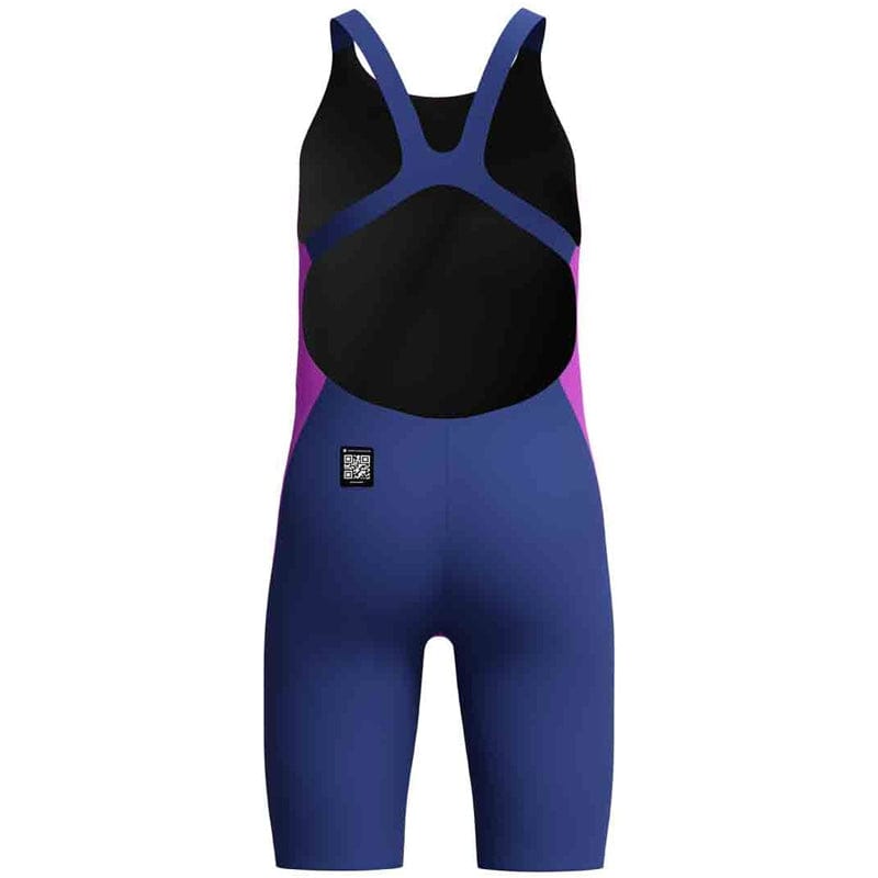 Speedo - Girls' Fastskin Endurance+ Max Openback Kneeskin - Neon Jelly/Noble Navy