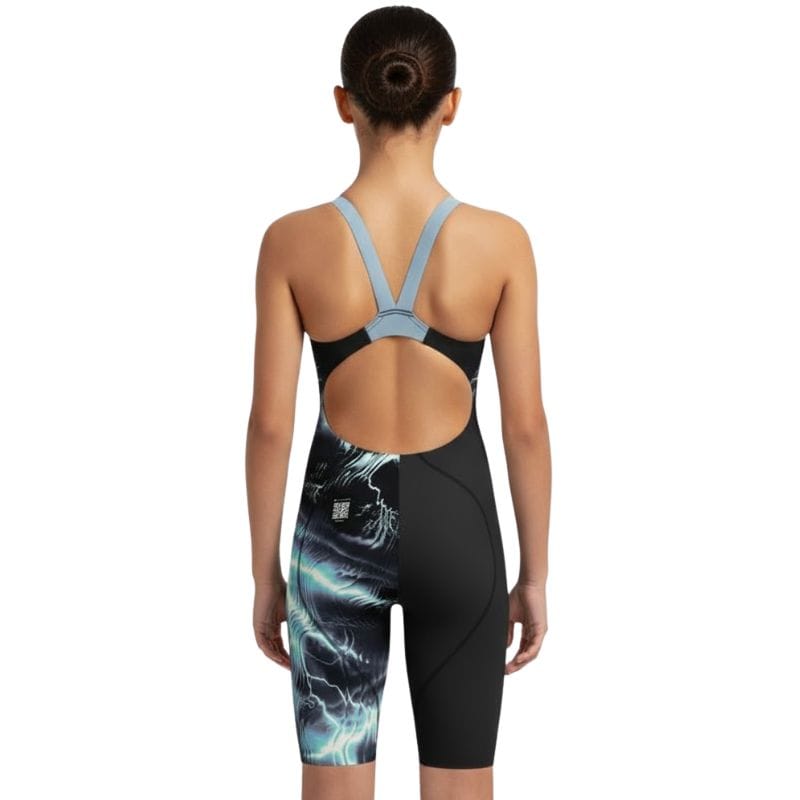 Speedo - Girls Fastskin LZR Ignite Kneeskin - Electro Static/Black