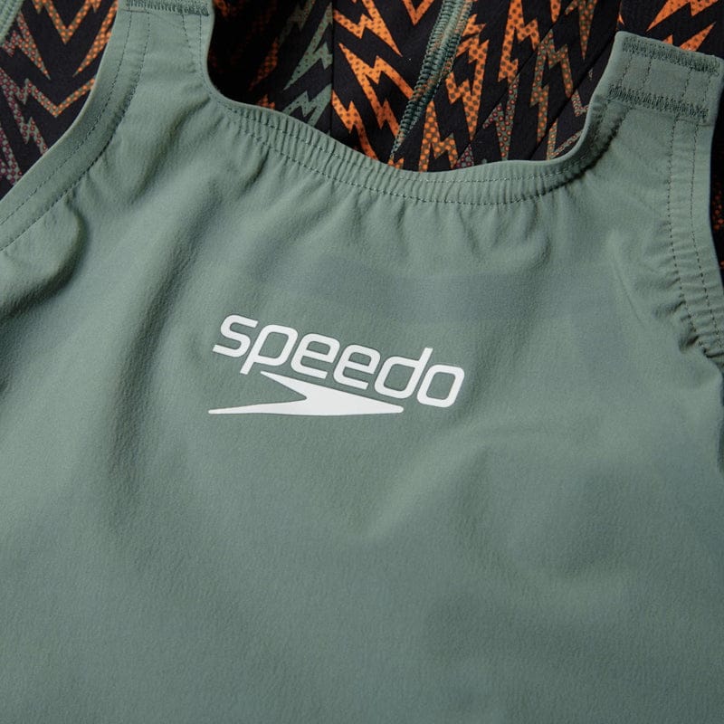 Speedo - Girls' Fastskin LZR Ignite Kneeskin - Green/Black/Orange