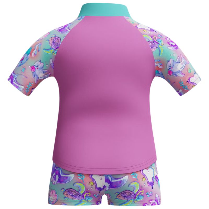 Speedo - Infant Girls' Digital Short Sleeve Rash Top Set - Pink