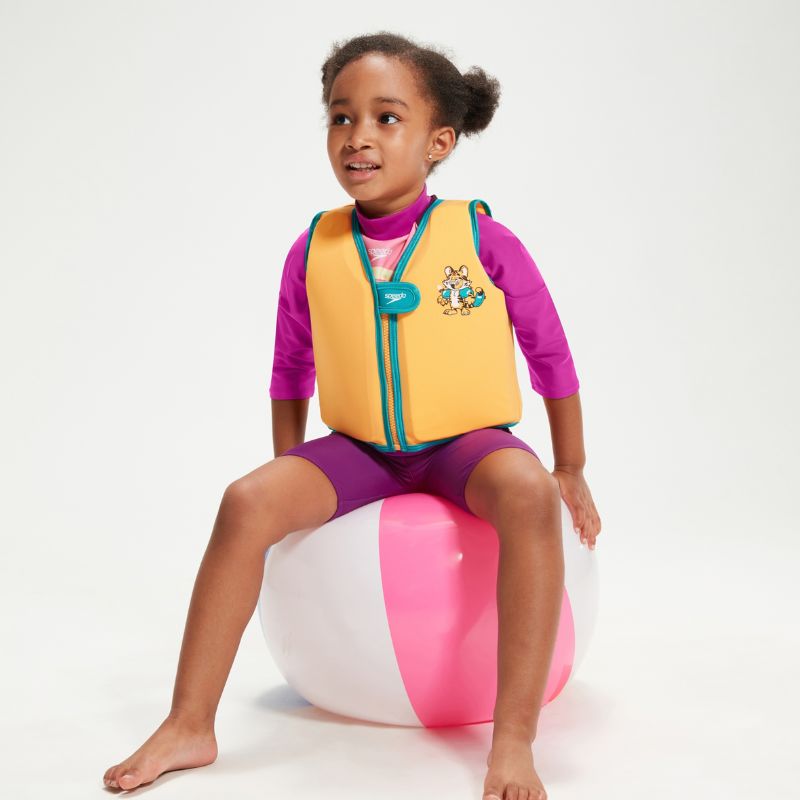Speedo - Infant Learn to Swim Aanadi Bengali Tiger Cub Float Vest - Orange/Green
