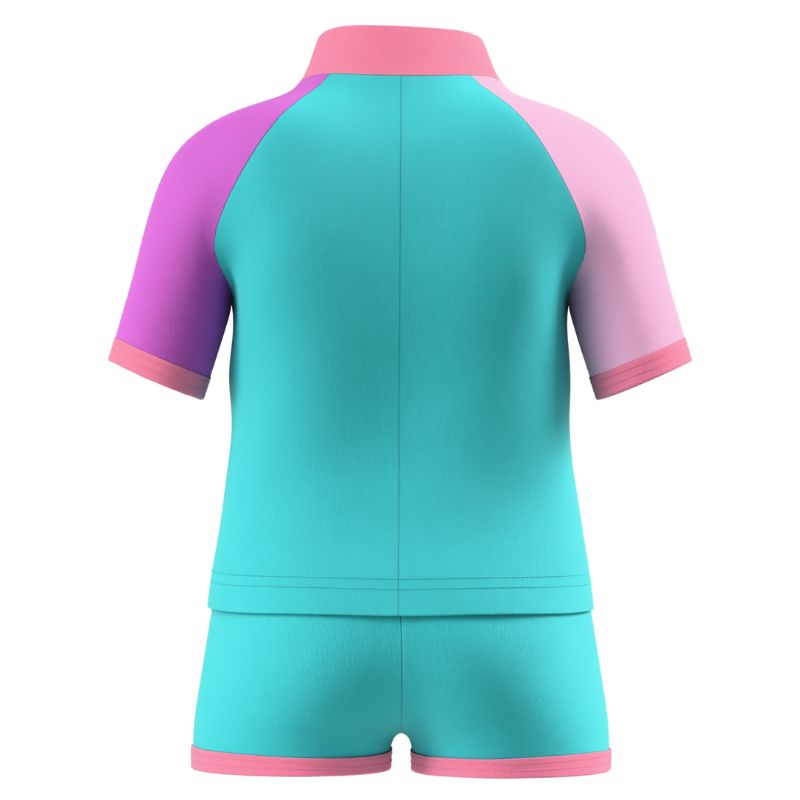 Speedo - Junior Unisex Learn to Swim Short Sleeve Rashguard Set - Aqua Breeze