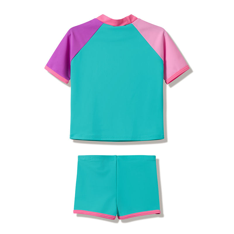 Speedo - Junior Unisex Learn to Swim Short Sleeve Rashguard Set - Aqua Breeze