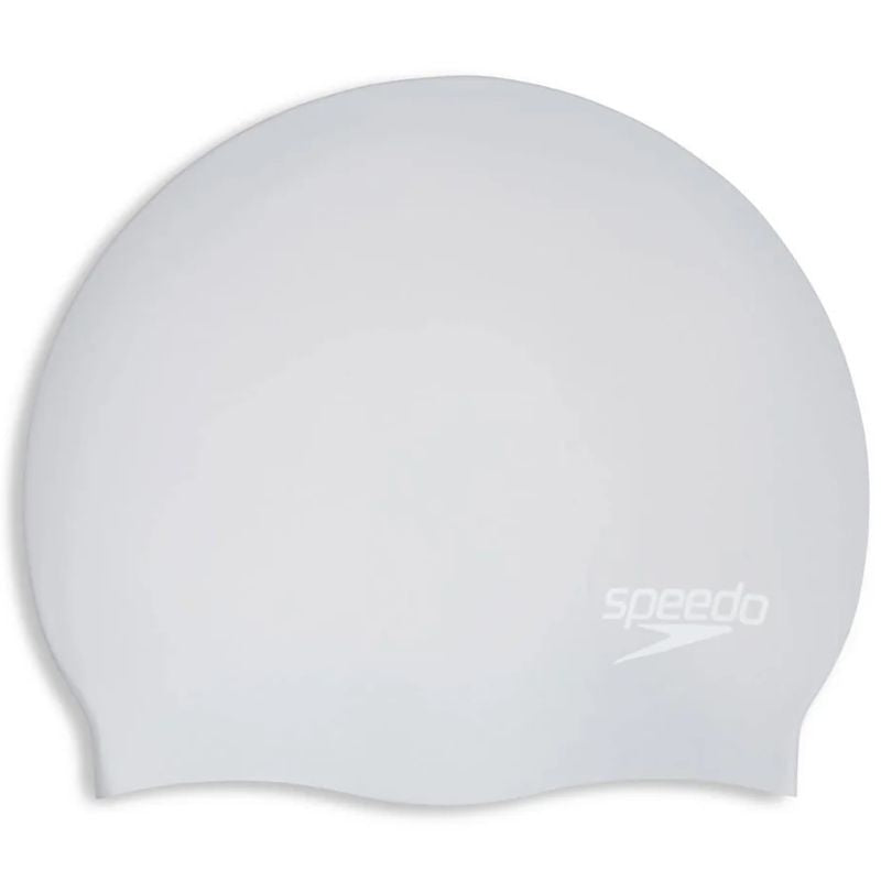 Speedo - Long Hair Silicone Cap - Silver/White