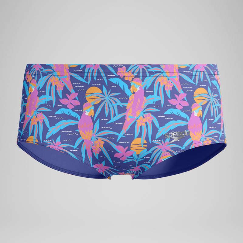 Speedo - Men's 13.5cm Club Training Allover Digital Brief - Hapuna Blue