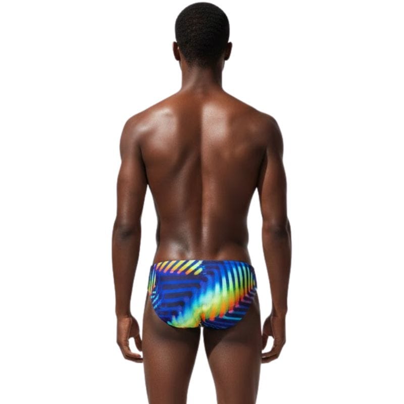Speedo - Men's 8cm Allover Digital Brief - Pahala Geo/Navy