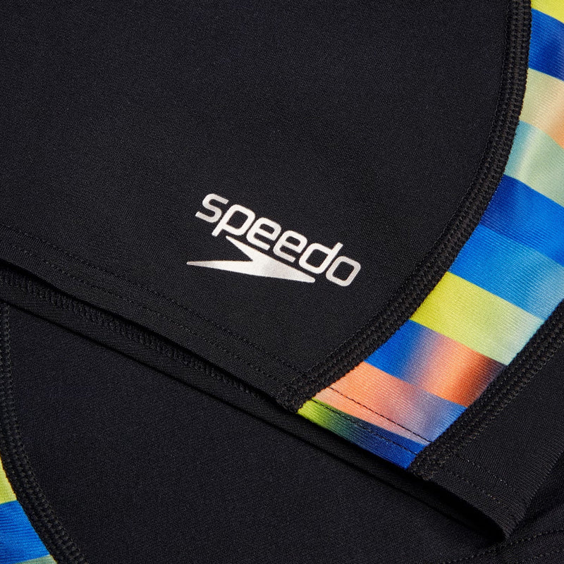 Speedo - Men's Club Training Allover Digital V-Cut Jammer - Blue/Yellow
