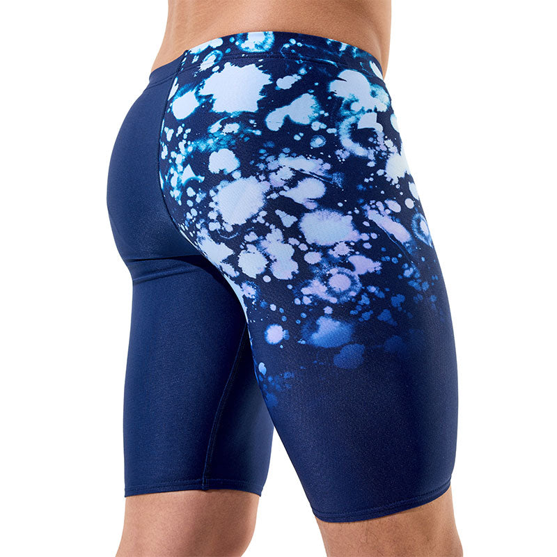 Speedo - Men's Club Training Placement Printed Jammer - Moonglow Smoke/Navy