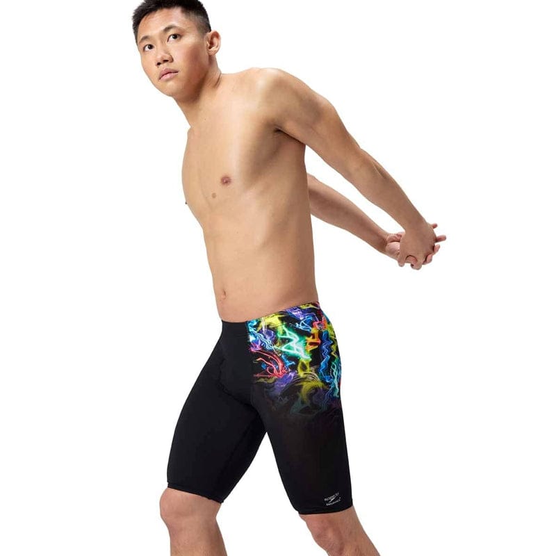 Speedo - Men's Club Training Printed Jammer - Static Volta/Black