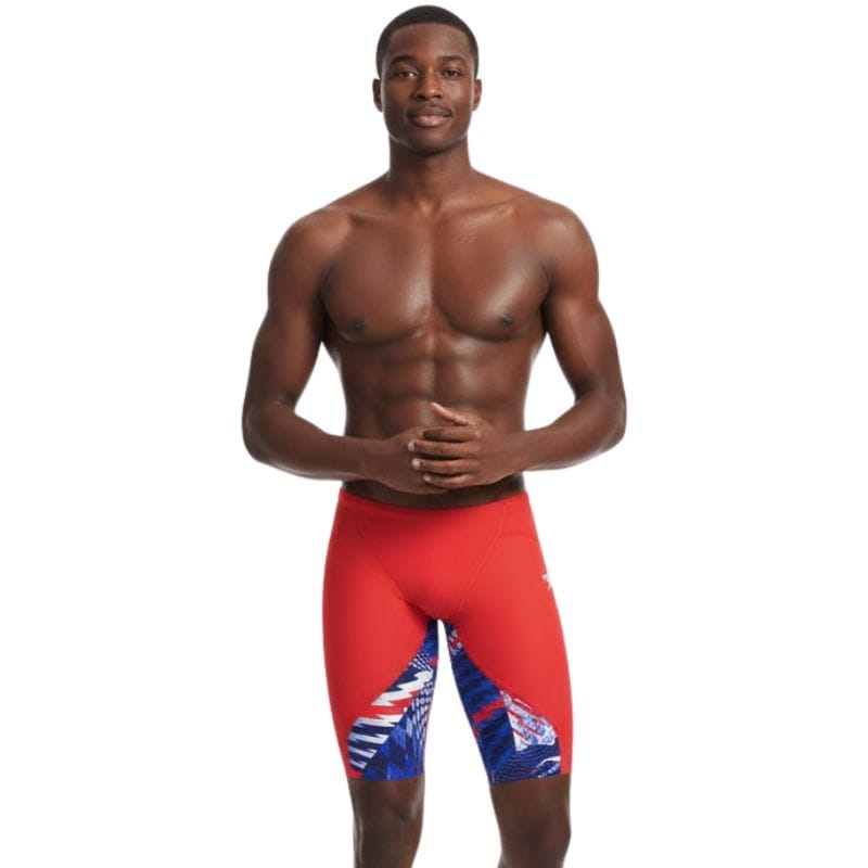 Speedo - Men's Fastskin LZR Ignite Jammer - Red/Blue/White