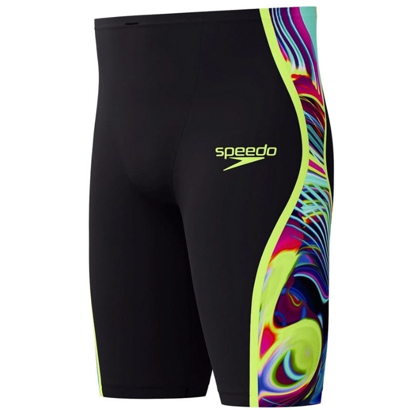 Speedo - Men's Fastskin LZR Pure Intent 2.0 High Waist Jammer - Black/Molten Blur/Hyper Yellow