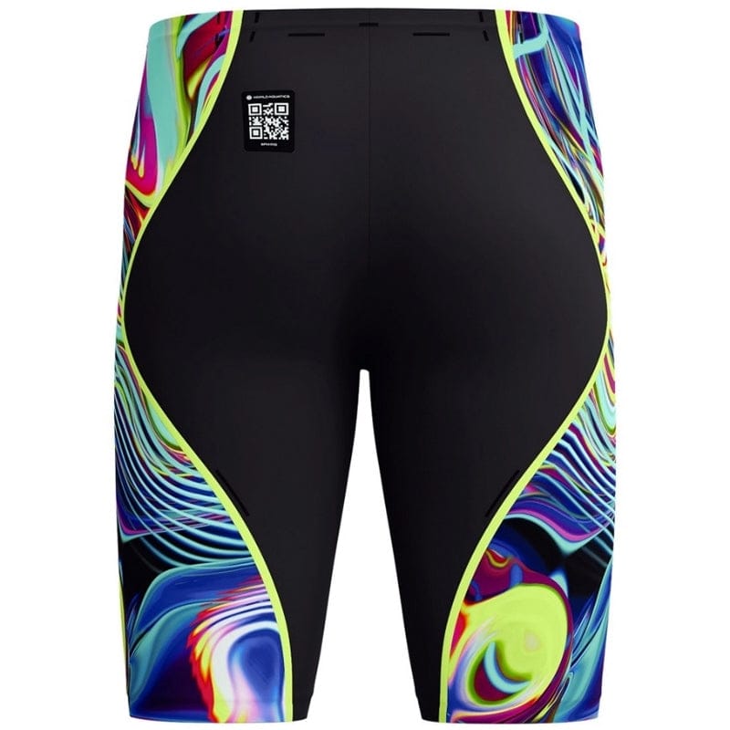 Speedo - Men's Fastskin LZR Pure Intent 2.0 High Waist Jammer - Black/Molten Blur/Hyper Yellow