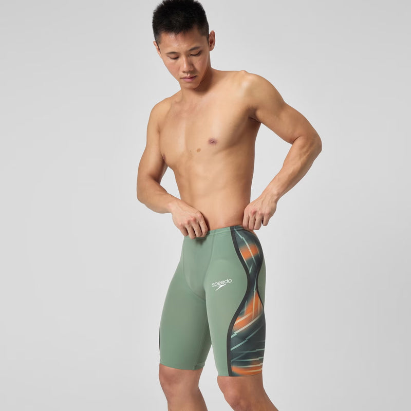 Speedo - Men's Fastskin LZR Pure Intent 2.0 High Waist Jammer - Green/Orange