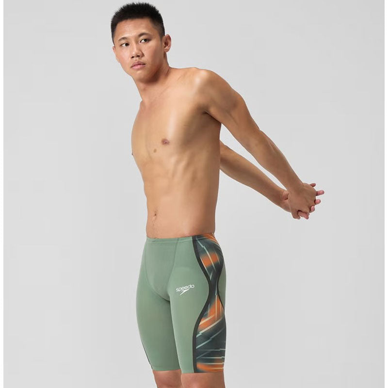 Speedo - Men's Fastskin LZR Pure Intent 2.0 High Waist Jammer - Green/Orange