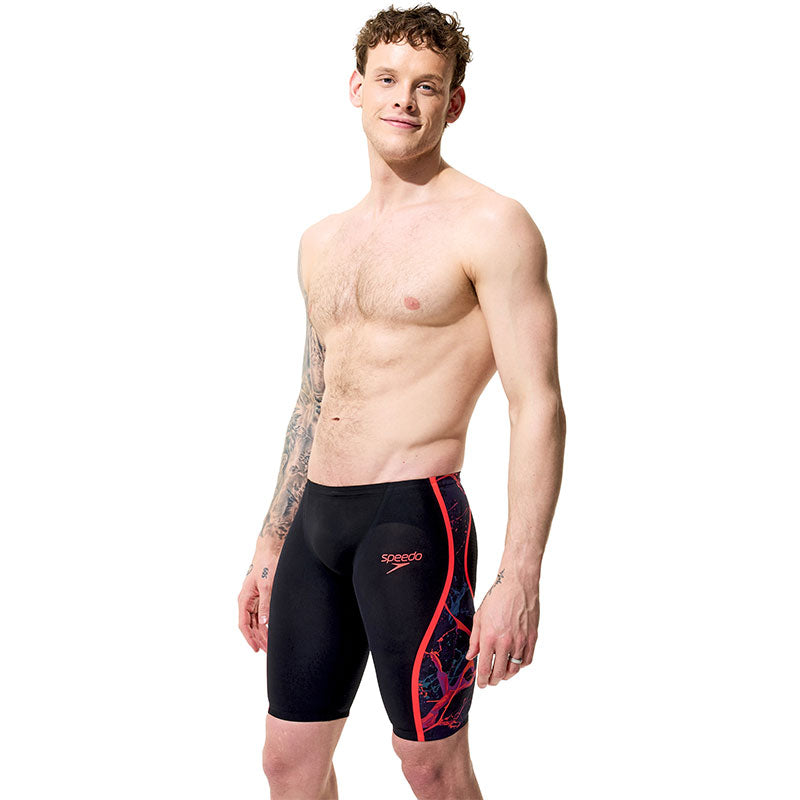 Speedo - Men's Fastskin LZR Pure Intent 2.0 Jammer - Black/Black Ember/Flare Ml