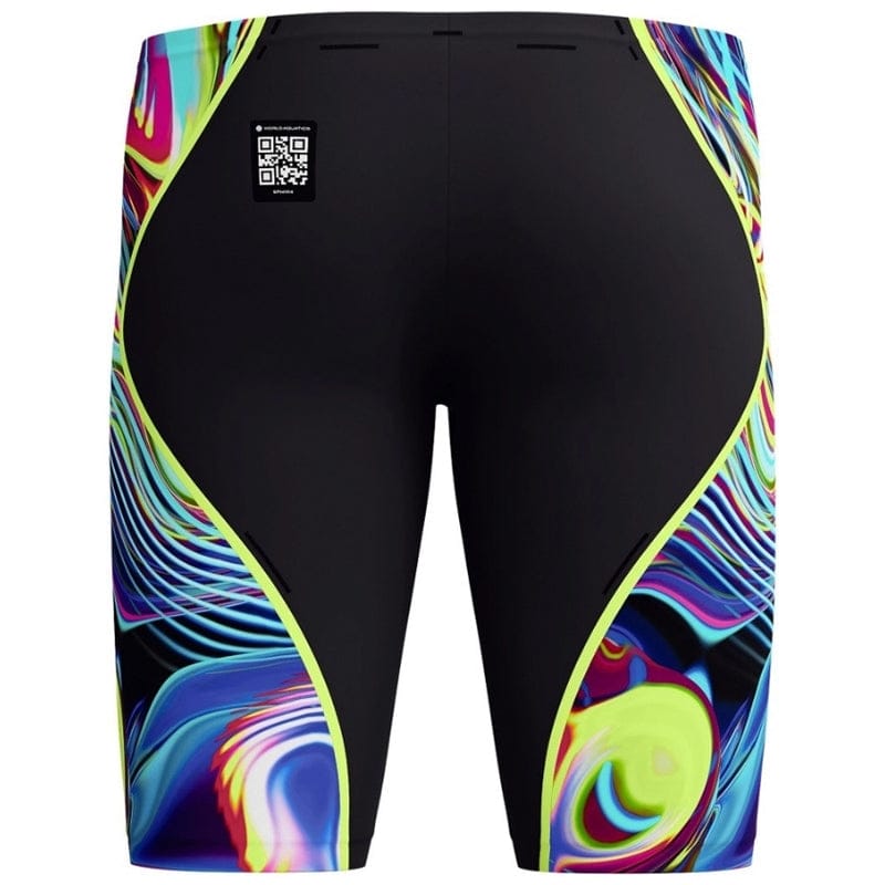 Speedo - Men's Fastskin LZR Pure Intent 2.0 Jammer - Black/Molten Blur/Hyper Yellow