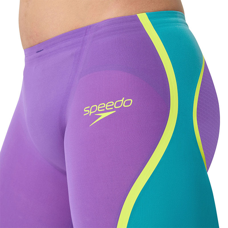 Speedo - Men's Fastskin LZR Pure Intent 2.0 Jammer - Galaxy Grape/Mayan Blue/Hyper Yellow