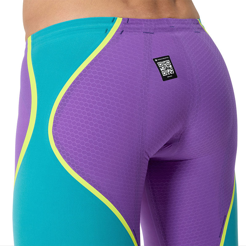 Speedo - Men's Fastskin LZR Pure Intent 2.0 Jammer - Galaxy Grape/Mayan Blue/Hyper Yellow