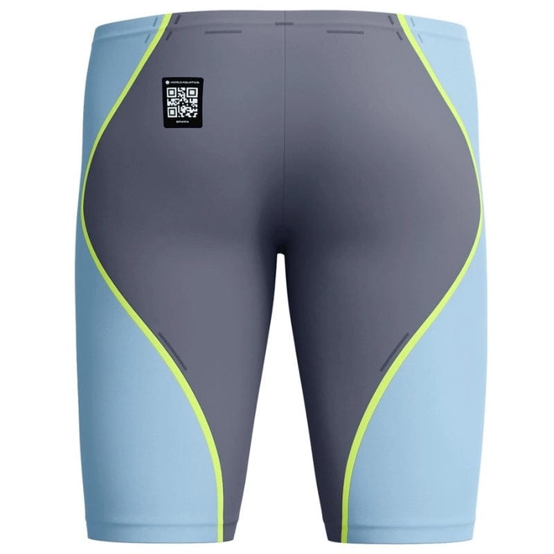 Speedo - Men's Fastskin LZR Pure Intent 2.0 Jammer - Grey Lead/Acadia Blue/Hyper Yellow