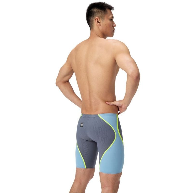 Speedo - Men's Fastskin LZR Pure Intent 2.0 Jammer - Grey Lead/Acadia Blue/Hyper Yellow