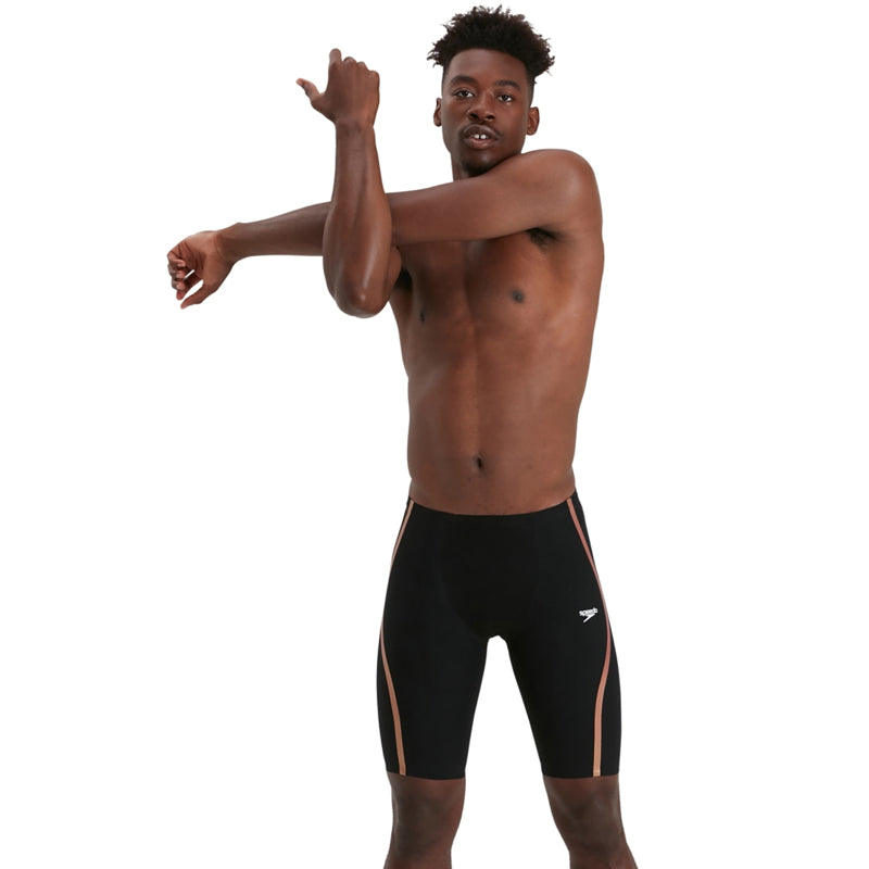 Speedo - Men's Fastskin LZR Pure Intent Backstroke High Waist Jammer - Black/Gold