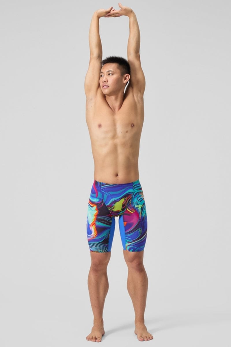 Speedo - Men's Fastskin LZR Pure Valor 2.0 High Waisted Jammer - Dark Blue/Pink