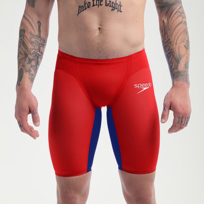 Speedo - Men's Fastskin LZR Pure Valor 2.0 High Waisted Jammer - Red/Blue