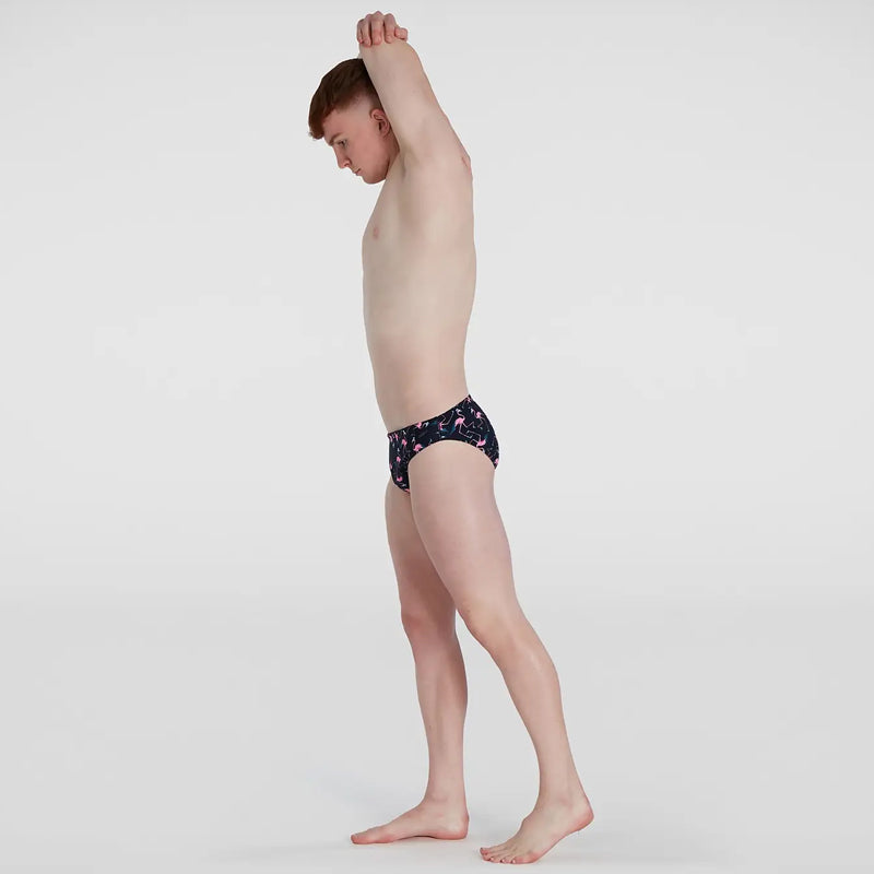 Speedo - Men's Flamingo Flare 5cm Allover Brief - Blue/Pink