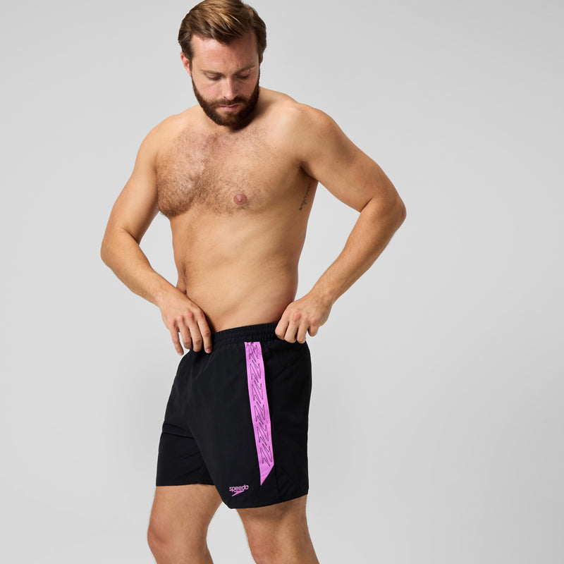 Speedo - Men's HyperBoom Splice 16'' Swim Shorts - Black/Pink