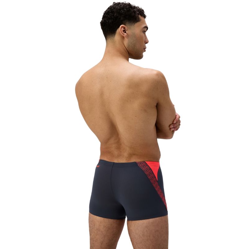 Speedo - Men's Hyperboom Splice Aquashort - Grey/Orange