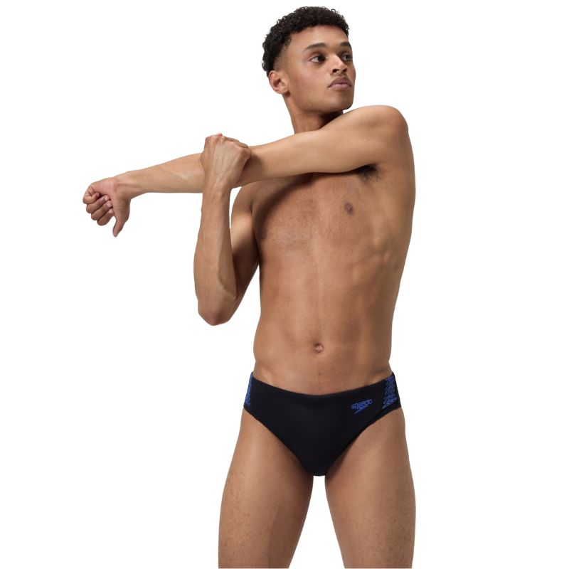 Speedo - Mens Hyperboom Splice Brief - Black/Cobalt Pop