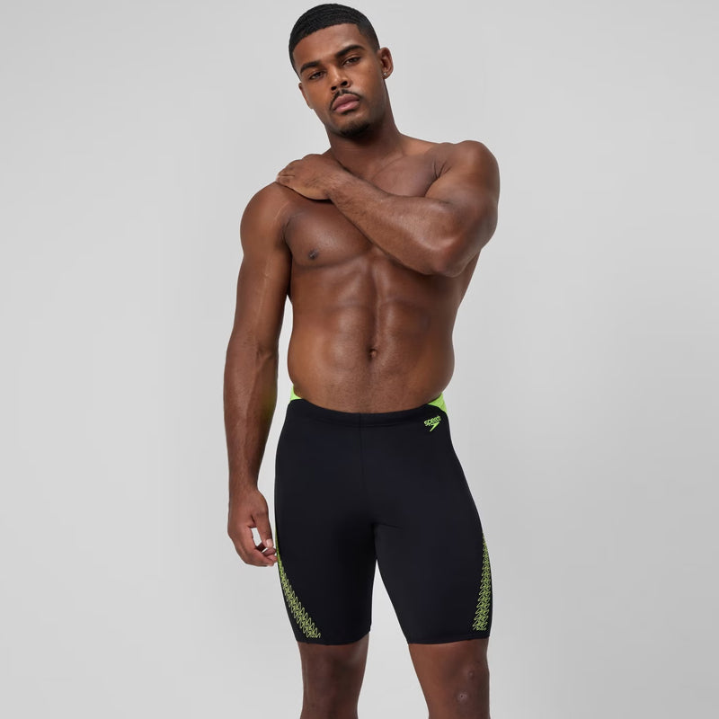 Speedo - Mens Hyperboom Splice Jammer - Black/Yellow
