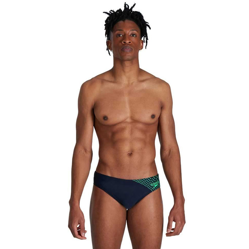 Speedo - Men's Medley Logo 7cm Brief - Blue/Green