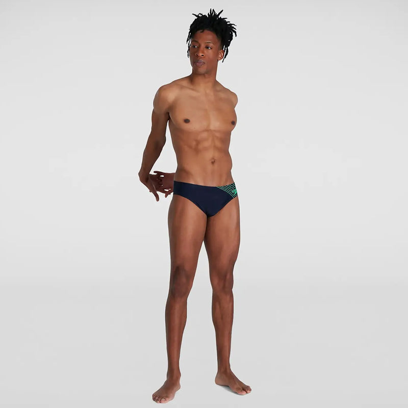 Speedo - Men's Medley Logo 7cm Brief - Blue/Green