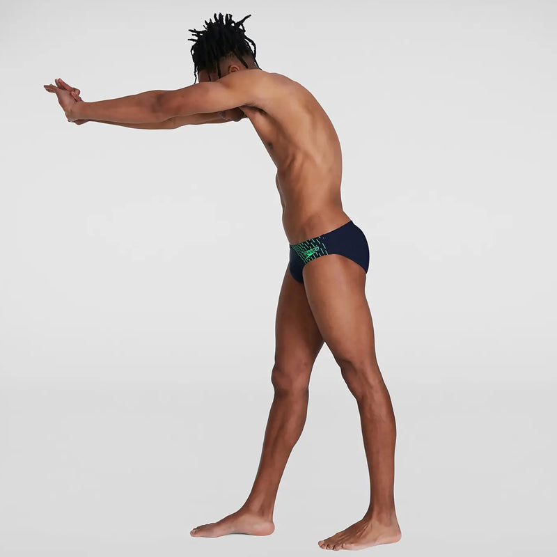 Speedo - Men's Medley Logo 7cm Brief - Blue/Green